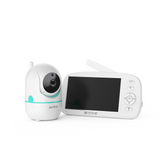 Tivona - Baby Monitor Video 1080p con Schermo HD da 5", Telecamera, Audio Bidirezionale, Rilevamento di Voce e Temperatura, Promemoria Poppata, Rotazione e Inclinazione a 360°, Zoom 2X, Batteria da 5000mAh, Funzione VOX