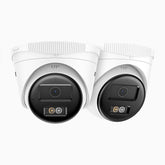 C500 - Kit da 2 Telecamera IP PoE esterno 3K, Visione notturna intelligente a doppia luce, 3072 × 1728 @ 20 fps, rilevamento intelligente di persone e veicoli, microfono integrato, IP67