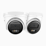 C500 - Kit da 2 Telecamera IP PoE esterno 3K, Visione notturna intelligente a doppia luce, 3072 × 1728 @ 20 fps, rilevamento intelligente di persone e veicoli, microfono integrato, IP67