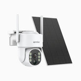 WB400 - Telecamera di Sicurezza Wireless da Esterno 4MP a Batteria, WiFi Dual-Band, Pan 270° e Tilt 90°, Batteria da 9000mAh con Pannello Solare, Rilevamento del Movimento, Audio Bidirezionale