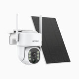 WB400 - Telecamera di sicurezza wireless 4MP per esterni con batteria, WiFi dual-band 2,4/5,8 GHz Pro, rilevamento umano AI, audio bidirezionale, alimentata a batteria e con energia solare, rotazione 270° e inclinazione 90°, compatibile con Alexa