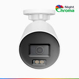 NightChroma<sup>TM</sup> NC800 – Telecamera di Sicurezza PoE IP Acme 4K UHD Visione Notturna Full Color con Straordinaria Apertura f/1.0, Compatibile con Alexa