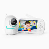 Tivona - Baby Monitor Video 1080p con Schermo HD da 5", Telecamera, Audio Bidirezionale, Rilevamento di Voce e Temperatura, Promemoria Poppata, Rotazione e Inclinazione a 360°, Zoom 2X, Batteria da 5000mAh, Funzione VOX