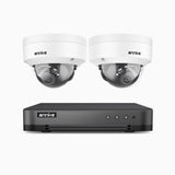 H800 - Kit videosorveglianza PoE 8 canali con 2 telecamere 8 MPX (4K), riconoscere di persone e veicoli, visione notturna a colori e IR,microfono integrato, supporta ONVIF e RTSP