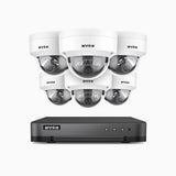 H800 - Kit videosorveglianza PoE 8 canali con 6 telecamere 8 MPX (4K), visione notturna a colori e IR,microfono integrato, riconoscere di persone e veicoli, supporta ONVIF e RTSP
