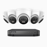 H800 - Kit videosorveglianza PoE 8 canali con 5 telecamere 8 MPX (4K), visione notturna a colori e IR,microfono integrato, riconoscere di persone e veicoli, supporta ONVIF e RTSP