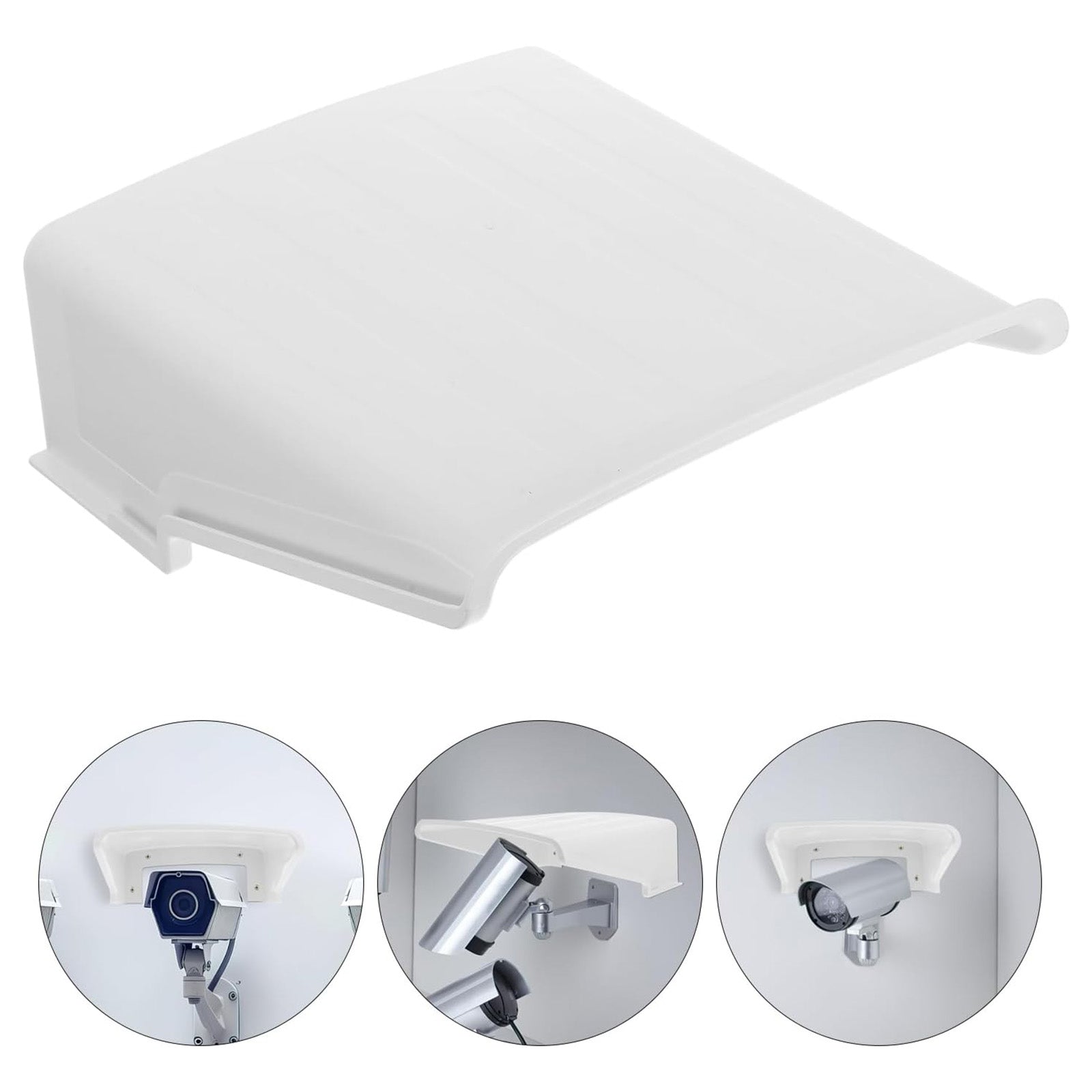 Confezione da 4 Coperture Universali Parasole e Parapioggia per Telecamera da Esterno Dome/Bullet SANNCE/ANNKE/Hikvision/Nest/Ring/Arlo – Bianco