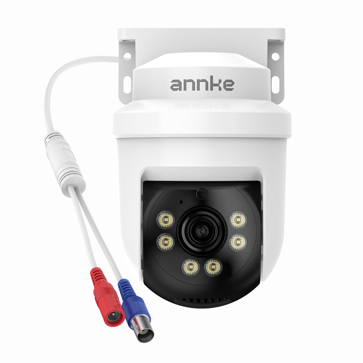 ANNKE 3K/5MP 355°Pan/90°Tilt Telecamera Cablata di Sorveglianza per la Casa, Telecamera Aggiuntiva via Cavo per Esterni, Visione Notturna 30 m, Audio in, Compatibile con CCTV DVR (DVR non incluso)