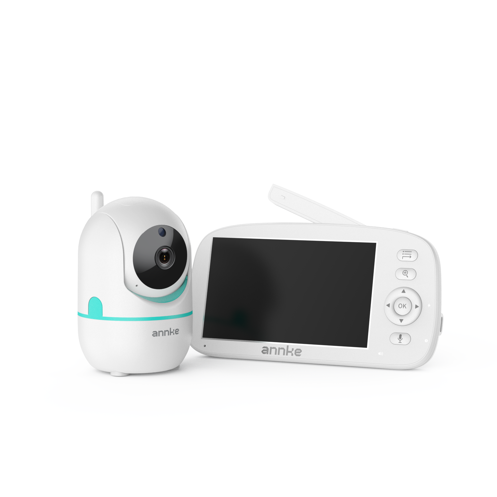 Tivona - Baby Monitor Video 1080p con Schermo HD da 5", Telecamera, Audio Bidirezionale, Rilevamento di Voce e Temperatura, Promemoria Poppata, Rotazione e Inclinazione a 360°, Zoom 2X, Batteria da 5000mAh, Funzione VOX