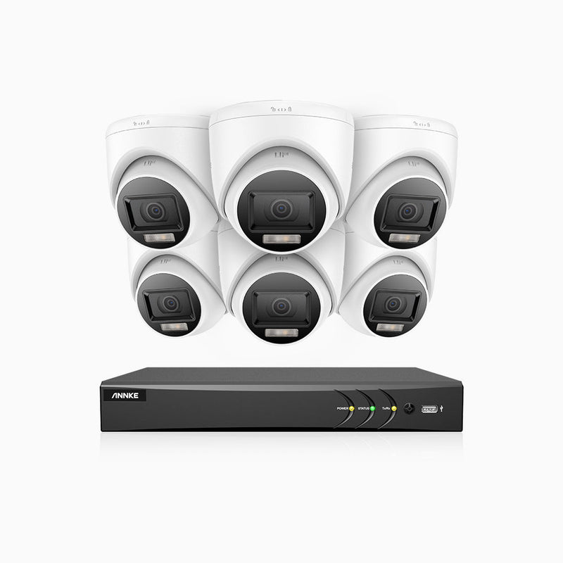 ADLK800 - 4K 8 Channel 6 Dual Light Wired CCTV Security System, Color & IR Night Vision, 3840x2160@20fps, f/1.6 Super Aperture, 4-in-1 Output Signal, IP67