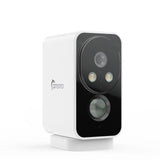 Camstro 2K Outdoor Wireless Camera Night Vision Color PIR Detection Two-Way Audio, IP66, Cloud/SD, Alexa, WiFi 2.4GHz, Rechargeable Battery