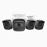 C300 - Kit 4 Telecamere IP PoE da Esterno 3MP 2K, Visione Notturna EXIR 2.0, Rilevamento Movimento, H.265+, Impermeabile IP67