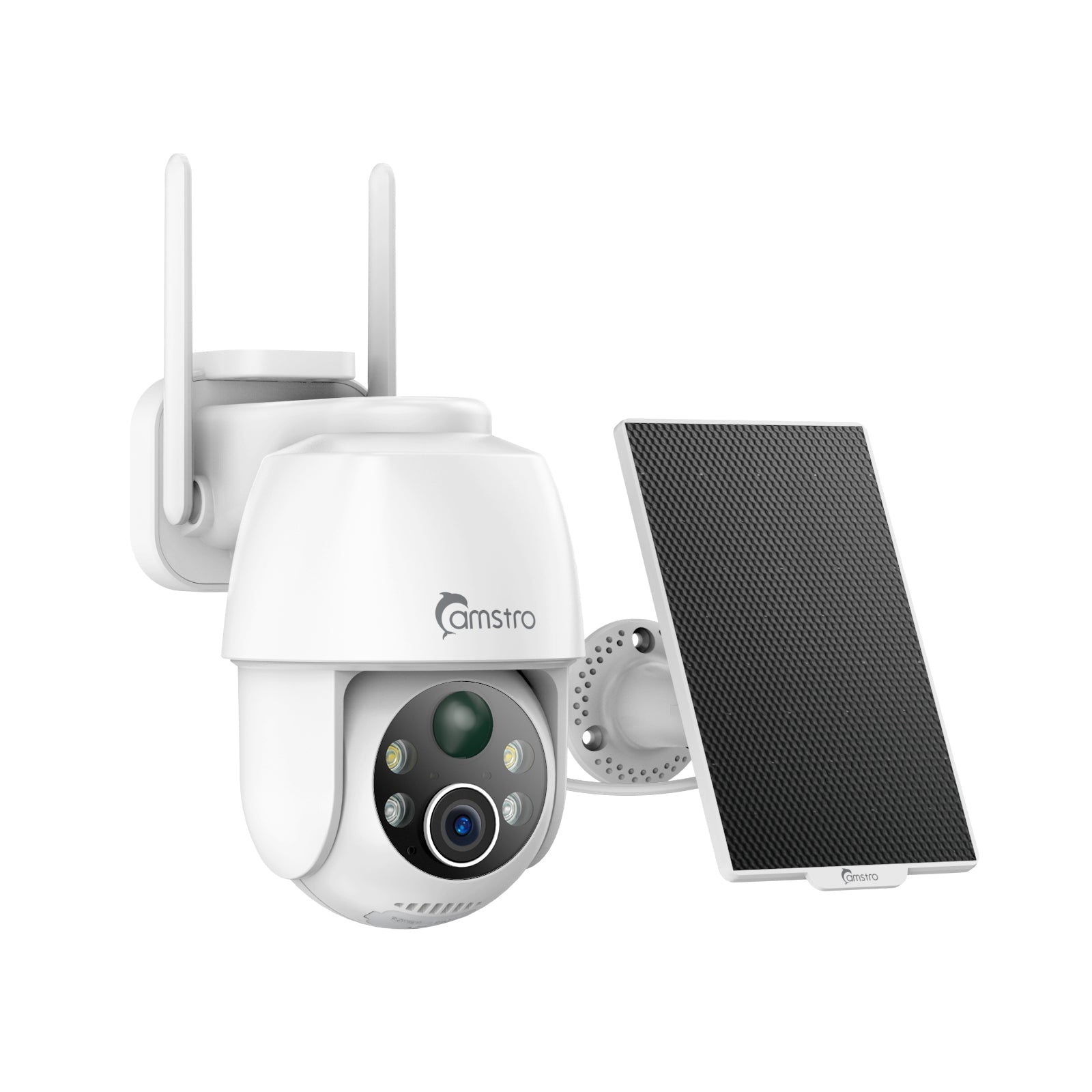 3MP Outdoor Solar Powered Battery Security IP Cameras, 5200mAh Rechargeable Battery, 130¡ã Ultra Wide Angle, Color Night Vision, Human & Vehicle Smart Detection, Two-Way Audio, Works with Alexa & Google