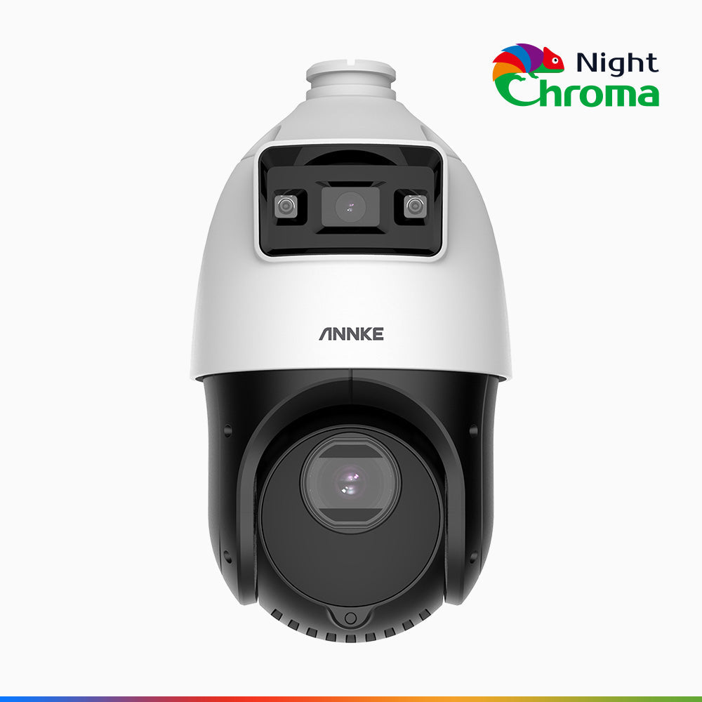 NightChroma<sup>TM</sup> NCT400 - 2-in-1 Dual Lens PTZ Security IP Camera, 3D Position, Acme Color Night Vision (0.001 Lux), 25X Optical Zoom, Smart Detection, 4MP Resolution