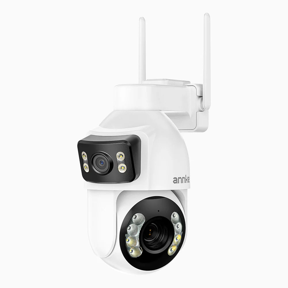 WCD1012 - Telecamera di Sicurezza WiFi PTZ da Esterno 10MP UHD con Doppia Lente, Vista Panoramica a 360°, Zoom Ottico 12X, Notturna Intelligente a Doppia Luce, Audio Bidirezionale, Rotazione 270° Pan & 90° Tilt, Cloud & Storage Locale fino a 256 GB