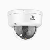 ACZ800 - Telecamera di sicurezza PoE esterno 4K, zoom ottico 4X, doppia luce visione notturna, rilevamento del movimento 2.0, Microfono integrato, sirena e allarme stroboscopico