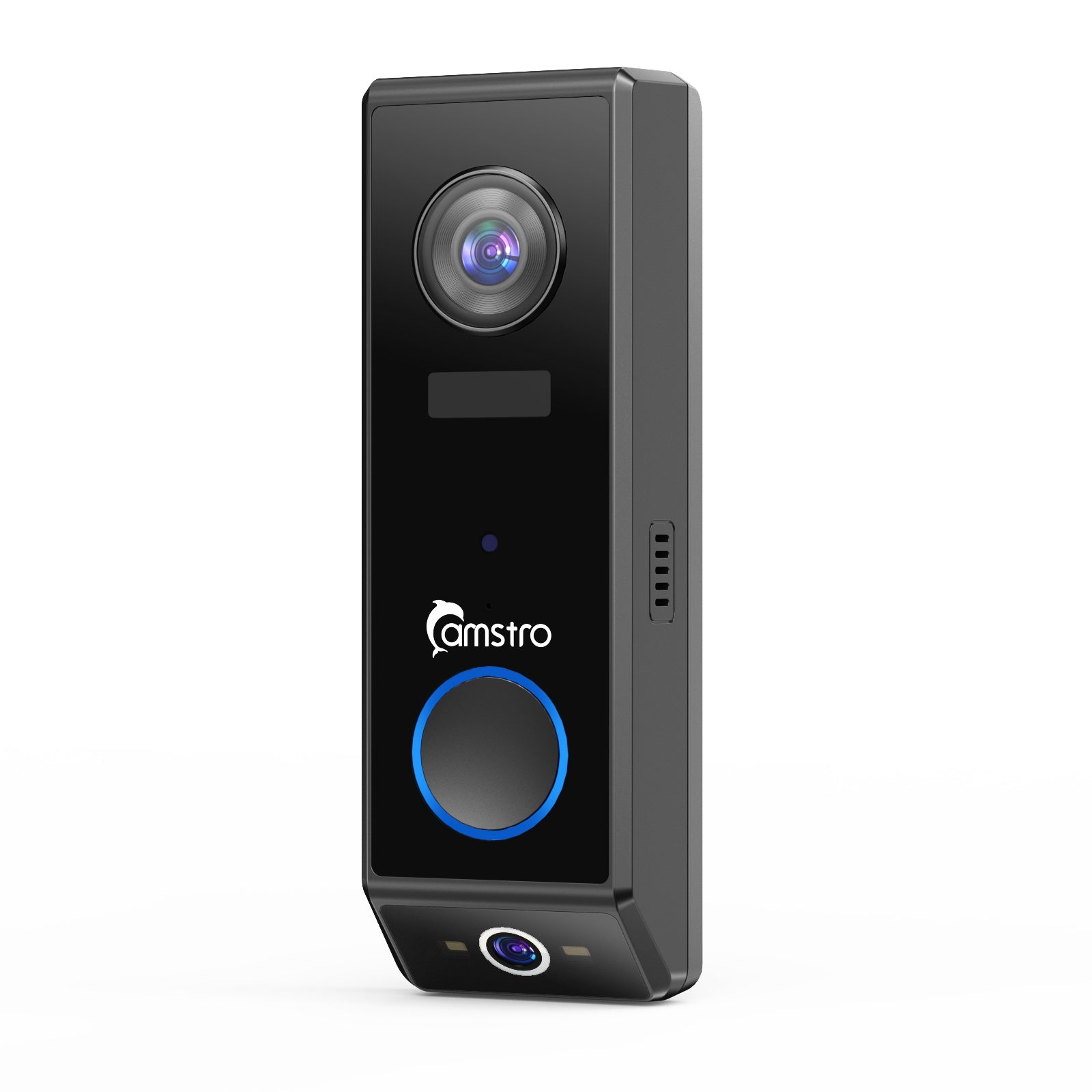 Camstro 2K+1080P Smart Video Doorbell, Two-Way Audio, Customised Human Detection, Day Night Vision, 5200mAh Rechargeable Battery, Support TF Card & Cloud Storage, Work with Alexa and Google Assistant