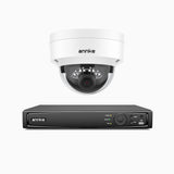 H500 - Kit videosorveglianza PoE 4 canali con 1 telecamera 5 MPX, Visione notturna intelligente a doppia luce, 3072 × 1728 @ 20 fps, rilevamento intelligente di persone e veicoli, microfono integrato, IP67