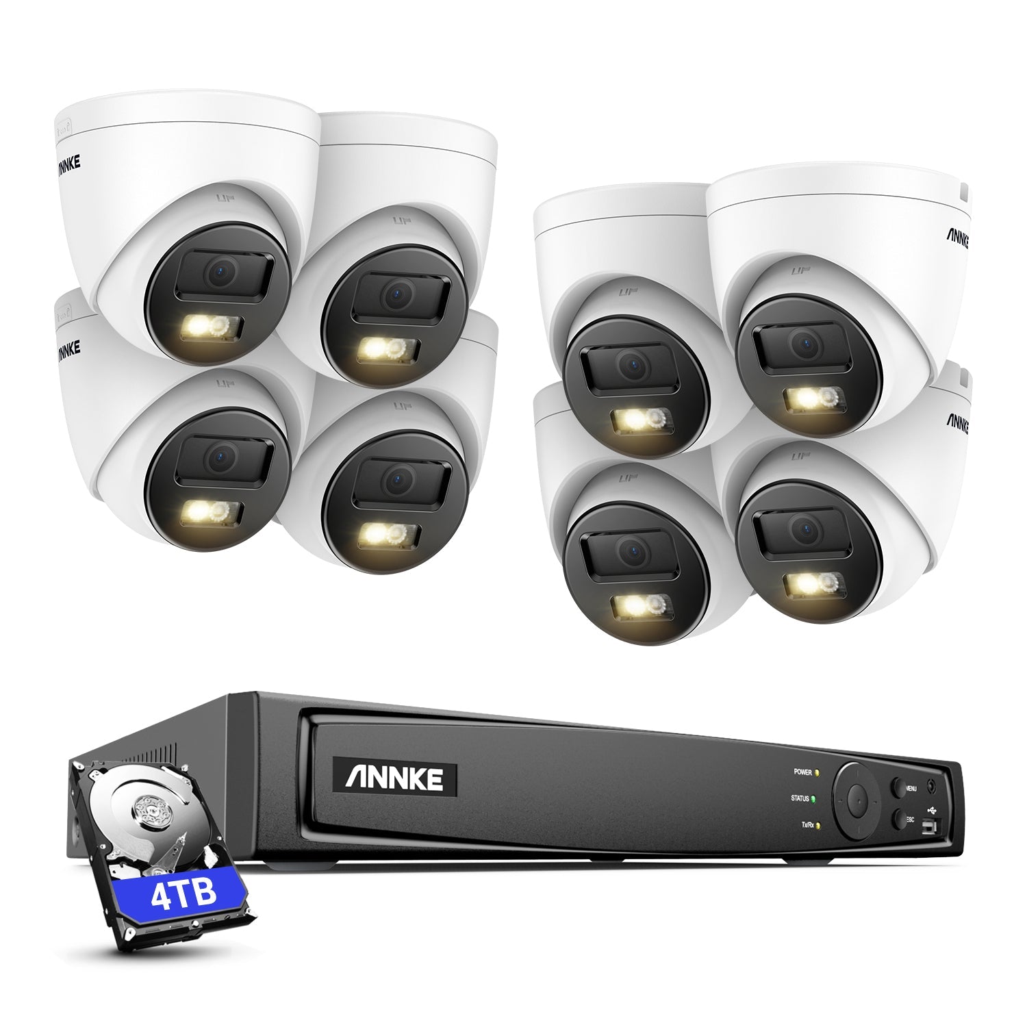 ANNKE Telecamera Di Sicurezza 3K Dual Light 5MP – Visione Notturna A Colori, Microfono Integrato, IP67 Per Esterno