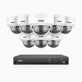 H800 - Kit videosorveglianza PoE 8 canali con 8 telecamere 8 MPX (4K), visione notturna a colori e IR,microfono integrato, riconoscere di persone e veicoli, supporta ONVIF e RTSP