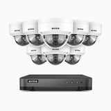 H800 - Kit videosorveglianza PoE 8 canali con 8 telecamere 8 MPX (4K), visione notturna a colori e IR,microfono integrato, riconoscere di persone e veicoli, supporta ONVIF e RTSP