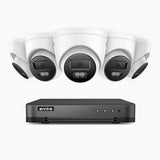 H800 - Kit videosorveglianza PoE 8 canali con 5 telecamere 8 MPX (4K), visione notturna a colori e IR,microfono integrato, riconoscere di persone e veicoli, supporta ONVIF e RTSP