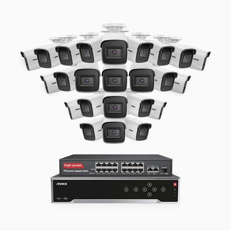 H800 - Sistema di telecamere di sicurezza PoE Ultra HD da 8 MPX 4K a 24 canali