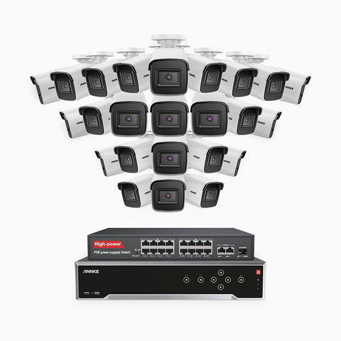 H800 - Sistema di telecamere di sicurezza PoE Ultra HD da 8 MPX 4K a 24 canali