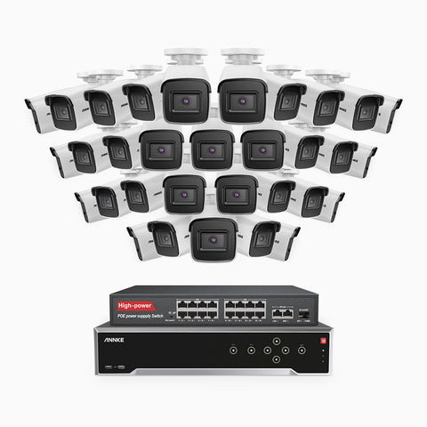 H800 - Sistema di telecamere di sicurezza PoE Ultra HD da 8 MPX 4K a 32 canali