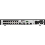 ANP1600 - NVR PoE 4K con 16 Canali H.265+, Larghezza di banda in uscita fino a 160 Mbps, Capacità di decodifica 2CH 4K, Supporta IPC per rilevazione umana e veicoli, Rilevamento perimetrale, Due slot per hard disk