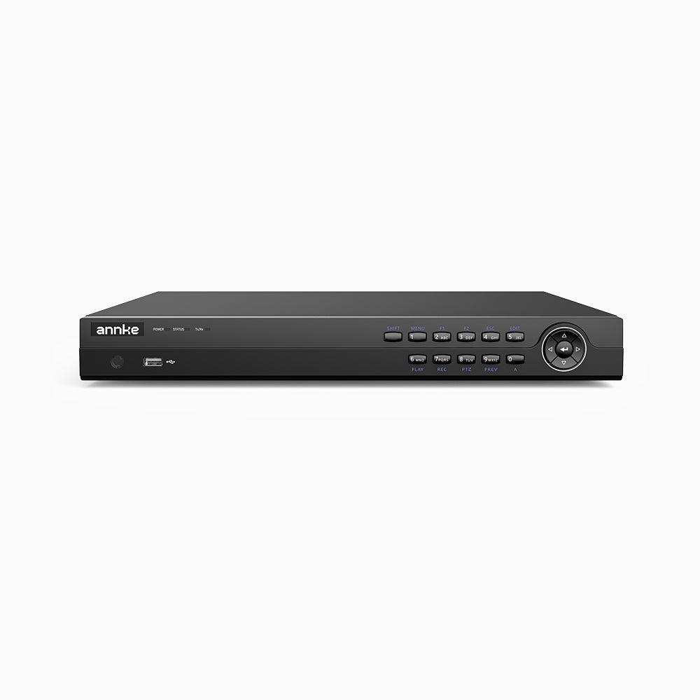 ANP1600 - NVR PoE 12MP con 16 Canali H.265+, Larghezza di banda in uscita fino a 160 Mbps, Capacità di decodifica 2CH 12MP, Supporta IPC per rilevazione umana e veicoli, Rilevamento perimetrale, Due slot per hard disk