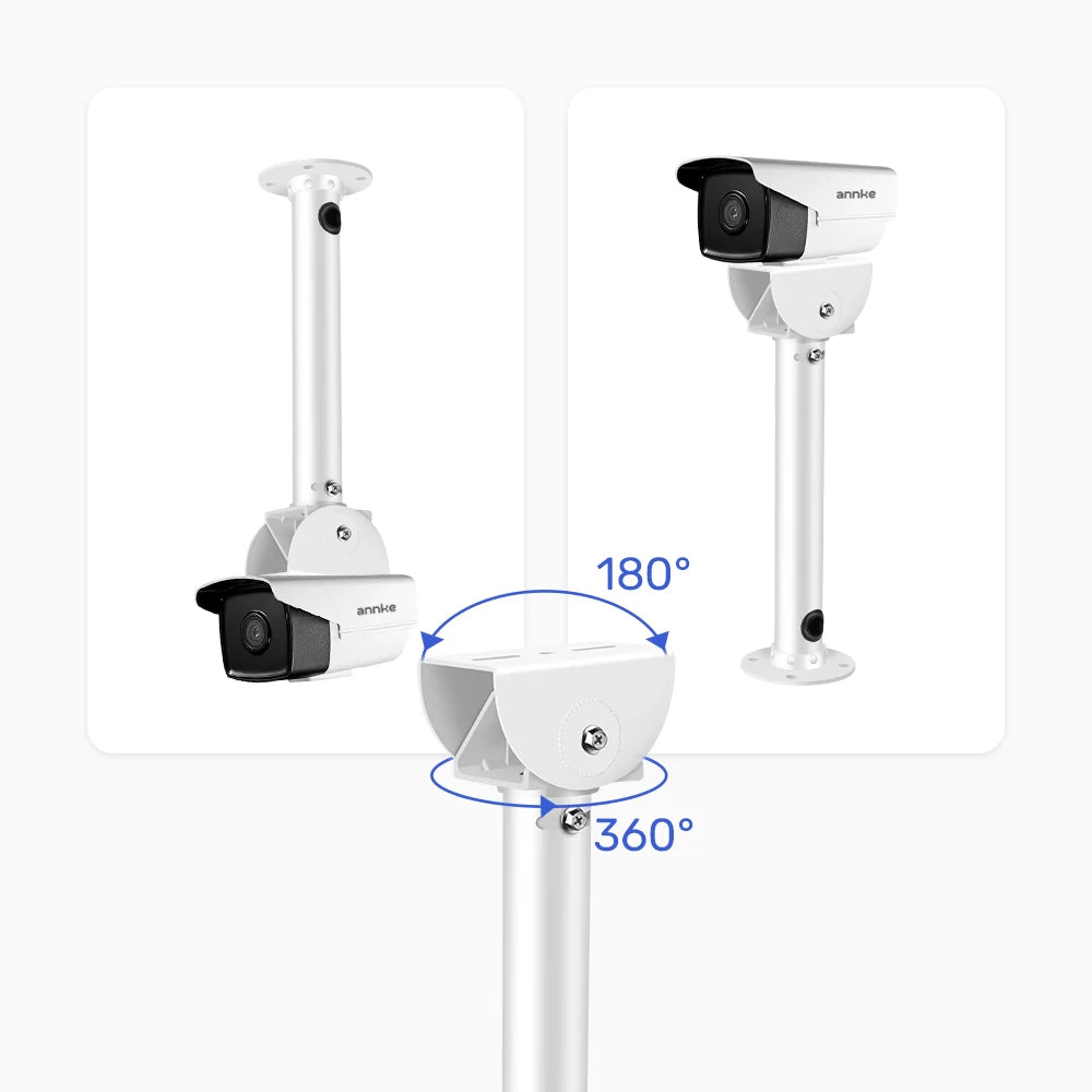 Staffa di montaggio per telecamera di sicurezza, in metallo resistente, installazione a parete o soffitto, per telecamere turret, dome e bullet, compatibile con telecamere di sicurezza standard