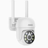 WPT500 - Telecamera di sicurezza wireless 5 MPX, Pan a 350° e Tilt a 90°, Rilevamento del Suono e del Movimento Umano, Visione Notturna a Colori, Allarme con un Solo Tocco, Audio Bidirezionale, Compatibile con Alexa