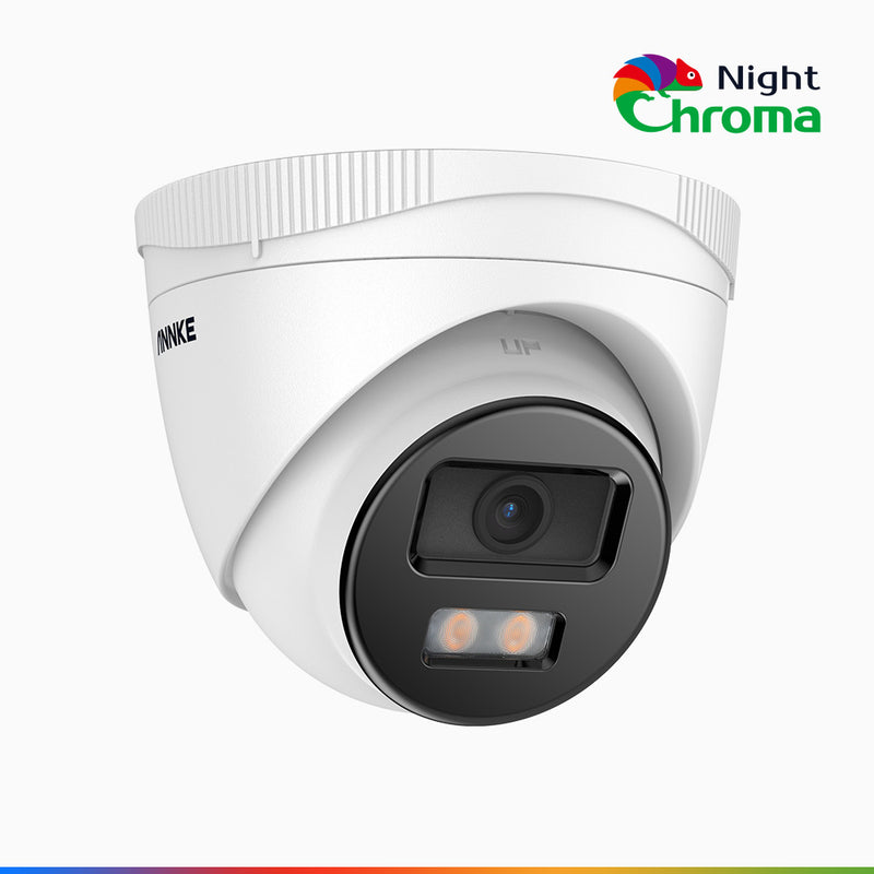NightChroma<sup>TM</sup> NC500 – Telecamera di Sicurezza Acme Bullet PoE IP 3K Visione Notturna True Full Color (0.001 Lux), f/1.0 Super apertura, allineamento attivo, microfono integrato, slot scheda MicroSD