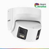 NightChroma<sup>TM</sup> NCD800 – 4K Outdoor Panoramic PoE Dual Lens Security Camera, f/1.0 Super Aperture (0.0005 Lux), Acme Color Night Vision, Active Siren and Strobe, Human & Vehicle Detection, Intelligent Behavior Analysis, Built-in Micphone