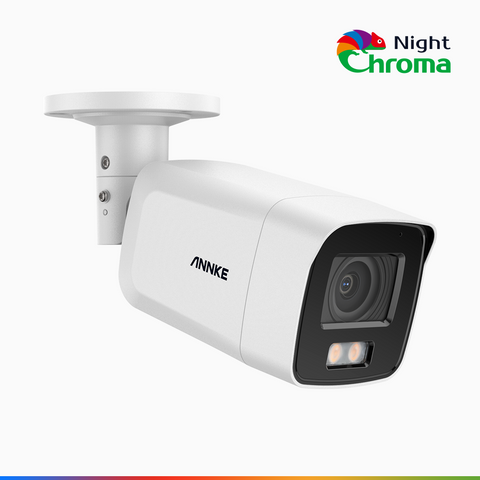 NightChroma<sup>TM</sup> NC800 – Telecamera di Sicurezza PoE IP Acme 4K UHD Visione Notturna Full Color con Straordinaria Apertura  f/1.0, Compatibile con Alexa