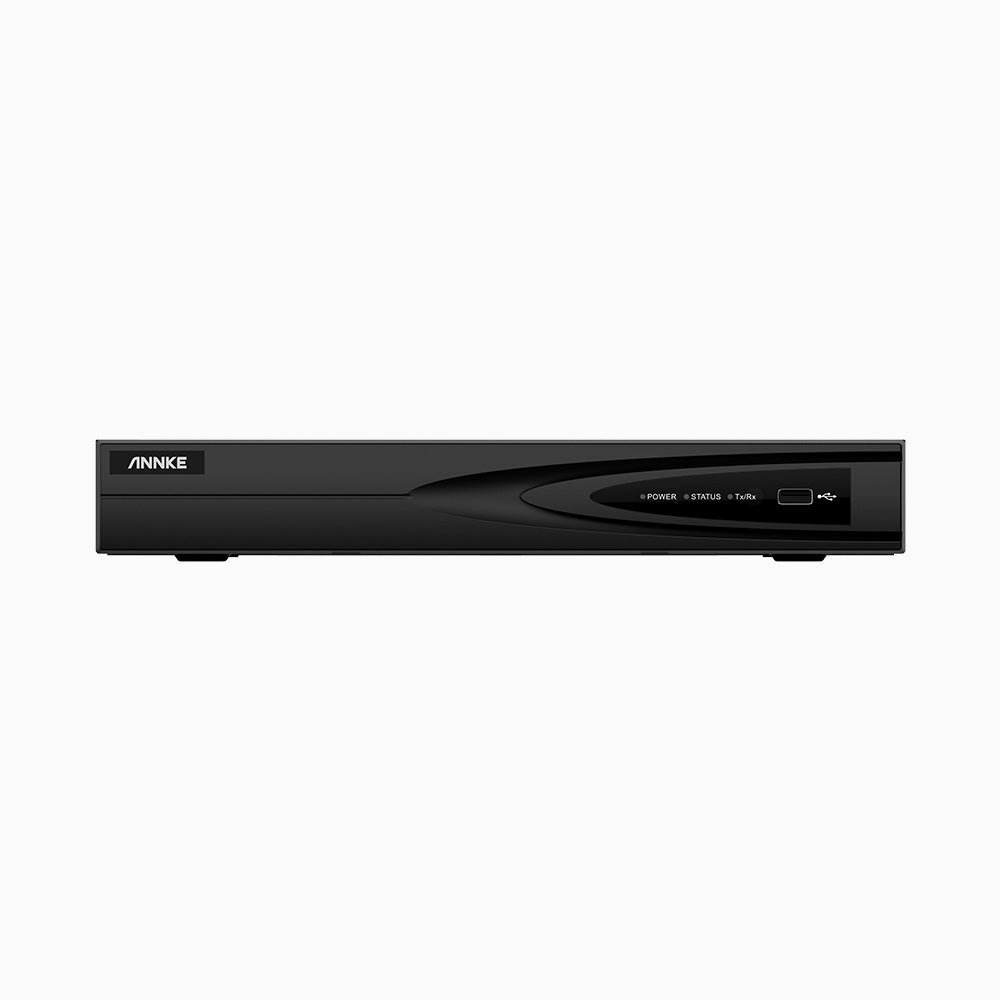 NVR Videosorveglianza PoE 4 canali 8 MPX (4K) H.265+, rilevamento umano e veicoli, supporta ONVIF e RTSP