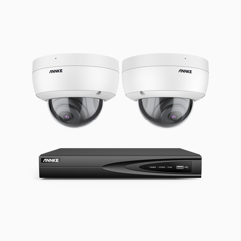 KIT VIDEOSORVEGLIANZA 2 TELECAMERE DOME 2 MEGAPIXEL IP PoE CON INFRAROSSI NOTTURNI e KIT VIDEOSORVEGLIANZA 2 TELECAMERE DOME 2 MEGAPIXEL IP PoE CON INFRAROSSI NOTTURNI e