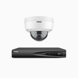 H800 - Kit videosorveglianza PoE 4 canali con 1 telecamera 8 MPX (4K), riconoscere di persone e veicoli, visione notturna a colori e IR,microfono integrato, supporta ONVIF e RTSP