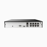 NVR Videosorveglianza PoE 8 canali 6 MPX H.265+, Compatibile con Alexa