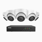 H500 - Kit videosorveglianza PoE 8 canali con 5 telecamere 5 MPX, EXIR Visione Notturna, microfono integrato, IP67, supporta ONVIF e RTSP