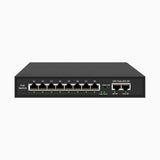 Switch Gigabit Ethernet PoE a 8 Porte con Alloggiamento in Metallo, Montaggio da Tavolo o a Parete